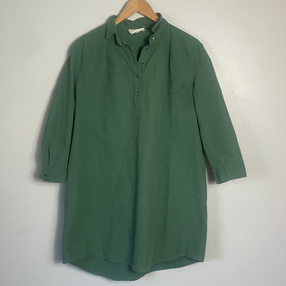 Pomander Place Tuckernuck Green Shirt Dress Size L - Picture 2 of 11